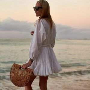 Rhode Ella Resort Mini Dress in White